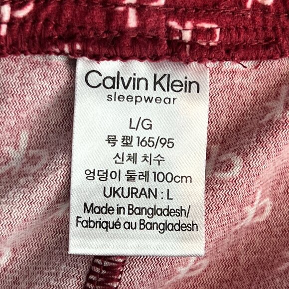 Calvin Klein Pajama Set Long Sleeve Top & Drawstring Bottoms L - Picture 6 of 6